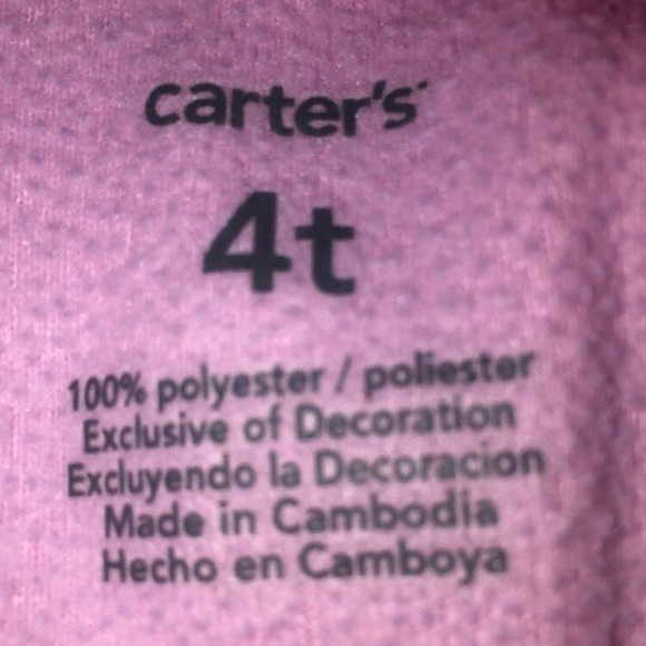 Carters pink monkey 2-piece pajama set 4T - Picture 3 of 5